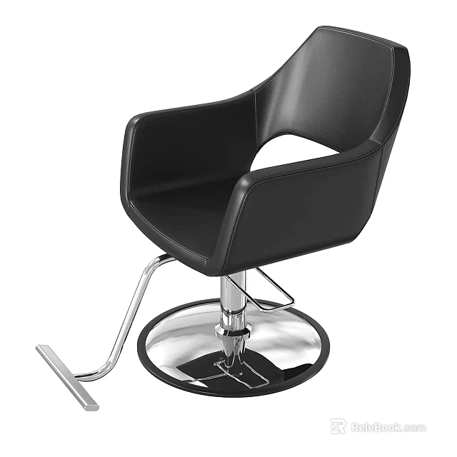 Black Massage Chair With Modern Ergonomic Design And Premium Leather Upholstery 3d model 