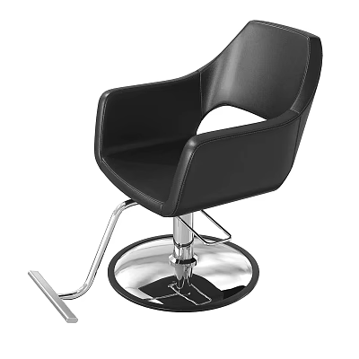 Black Massage Chair With Modern Ergonomic Design And Premium Leather Upholstery 3d model