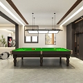 New Chinese Family Entertainment Room Billiards Hall Gym 3d model