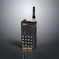 Black Handheld Digital Radio Device With Antenna And Keypad Design For Communication 3d model