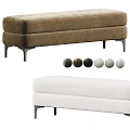 Upholstered Sofa Bench With Metal Legs And Multiple Color Options