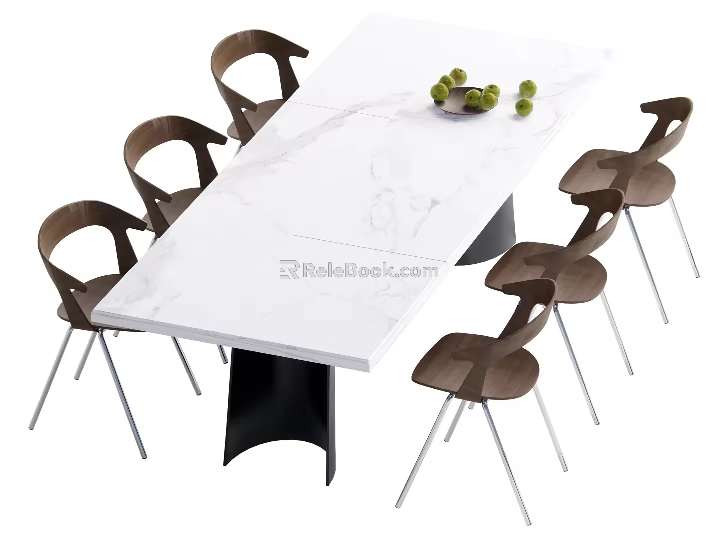 Dining table and chair combination 3d model