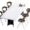 Dining table and chair combination 3d model