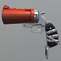 Super Fire Red Weapon Featuring Detailed Black And Silver Parts Modern Design Grip Structure