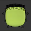 Ergonomic Office Chair With Black Mesh Back Green Seat Cushion Headrest And Armrests