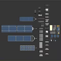 Detailed Space Station Model With Solar Panels Modules And Structural Components 3d model