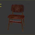 Classic Wooden Leisure Chair Featuring Simple Design Natural Wood Grain And Slender Legs