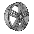 Wheel hub car rim car parts wheel car wheel 3d model