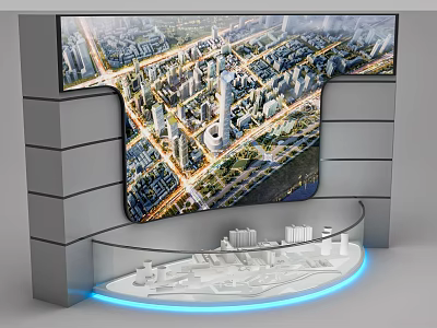 Modern sand table city sand table display 3d model