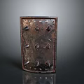 Ancient Weapon Metal Shield With Spiked Surface And Historical Medieval Design 3d model