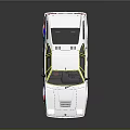 Classic White Sports Car With Red Interior Sleek Design And Black Wheels