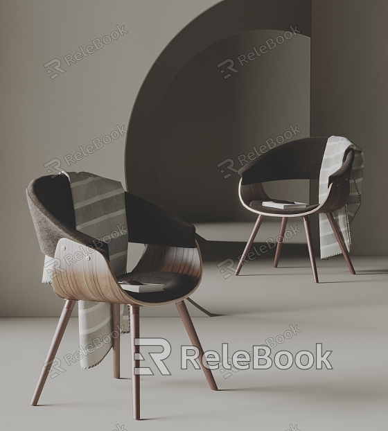 Modern Poliform Dining Chair Single Chair Fabric Chair Leisure Chair model