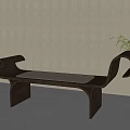 New Chinese-style Special-shaped Bench 3d model