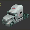 White Peterbilt Semi Truck With Modern Cab Design And Sleek Exterior