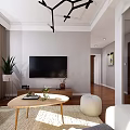 Hotel Room Interior With Modern Sofa Coffee Table Wooden Flooring And Windows