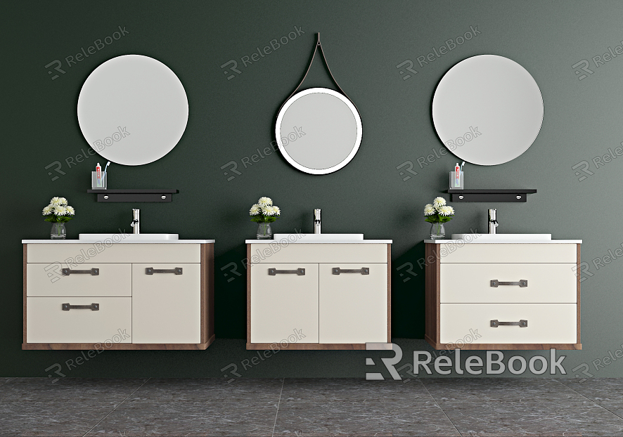 modern sink bathroom cabinet model