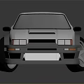 White Modified Sports Car With Wide Body Alloy Wheels And Lowered Stance