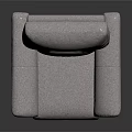 Light Gray Upholstered Single Sofa With Wooden Legs And Modern Design