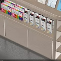 Modern Household Items Display Cabinet with Curved Design and Layered Shelves Storage