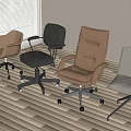 Modern Office Chairs In Various Neutral Tones For Interior Workspace