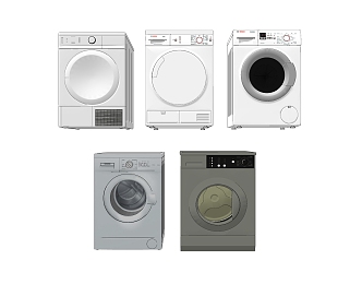 Modern washing machine drum washing machine combination 3d model