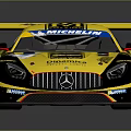 Mercedes Race Car In Golden Black Paint With Rear Wing Number 1 Racing Design