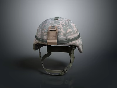 Modern Military Tactical Helmet For Combat Weapon Gear With Camouflage Pattern 3d model