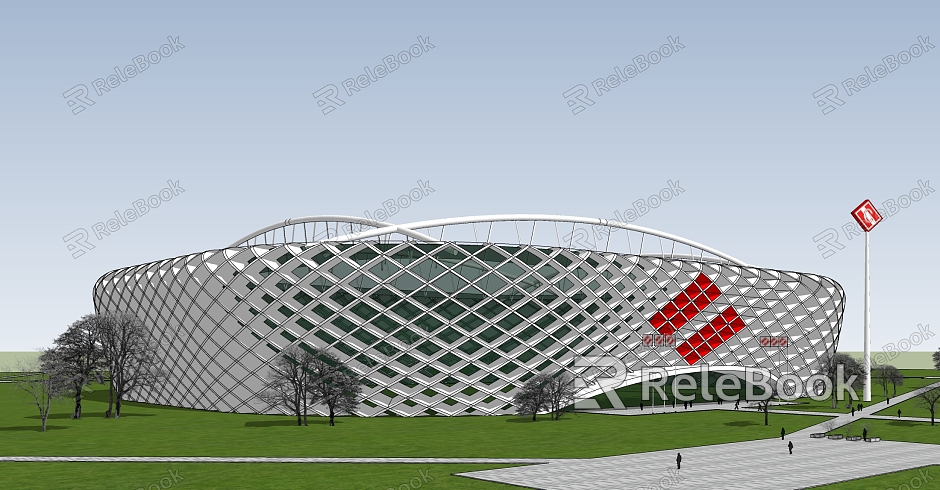 modern stadium building special-shaped stadium model