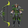 Game and Movie Character Designs with Varied Outfits Weapons and Armor