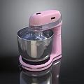 Pink Electric Stand Mixer With Modern Design And Metal Mixing Bowl