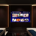 Relaxing SPA Sauna Interior With Dark Wooden Walls Warm Lighting And Blue Cushion Chairs