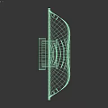 Modern Transparent Frosted Glass Wall Light With Circular Black Center Design