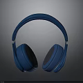 Blue Over Ear Headphones With Ergonomic Design And Soft Ear Cushions