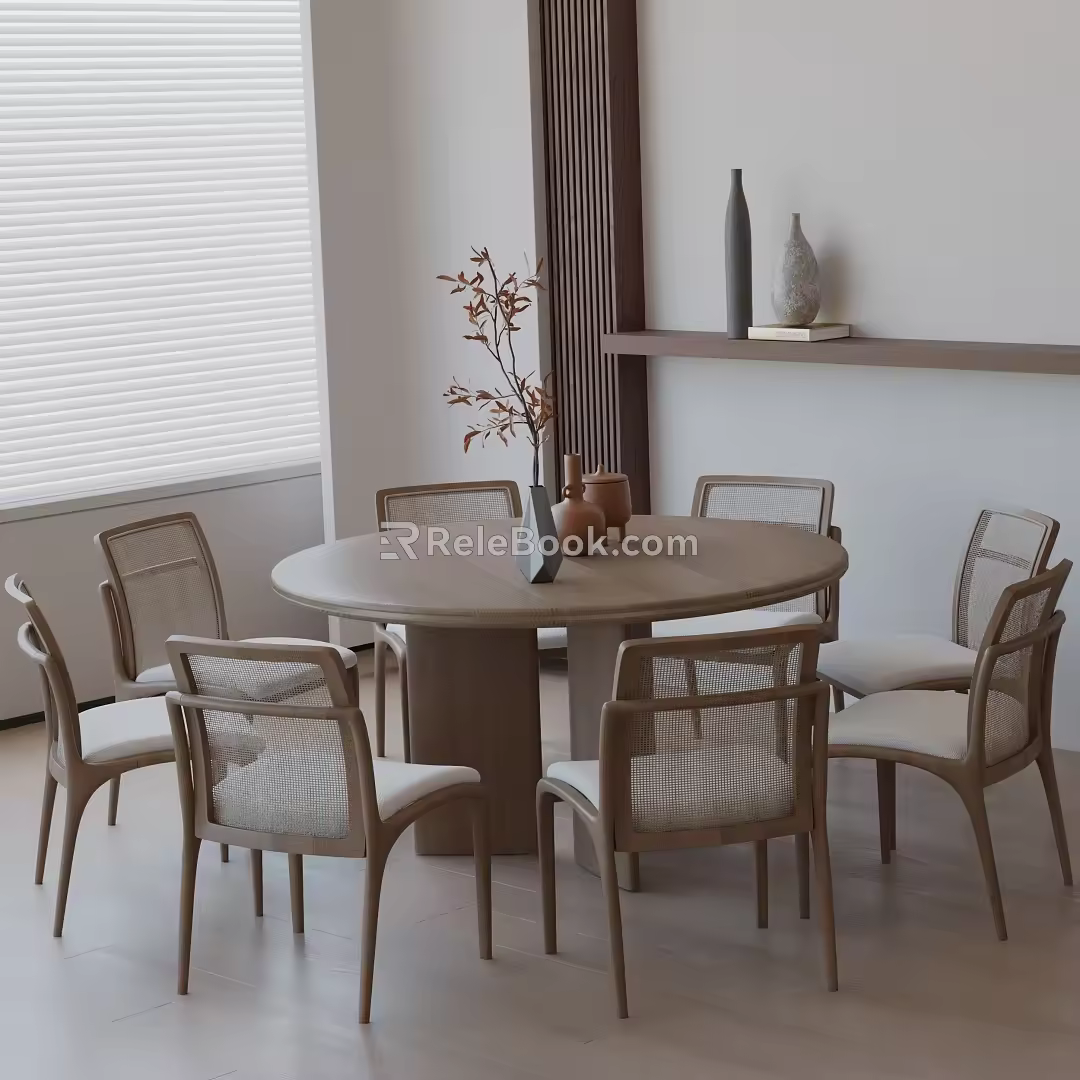 Modern table combination 3d model