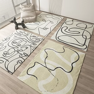 modern square carpet 3d model