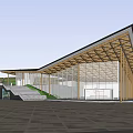 Modern Sales Office Architecture Commercial Architecture Exhibition Art Gallery Architecture 3d model