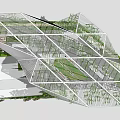 Bus platform Awning of bus platform 3d model