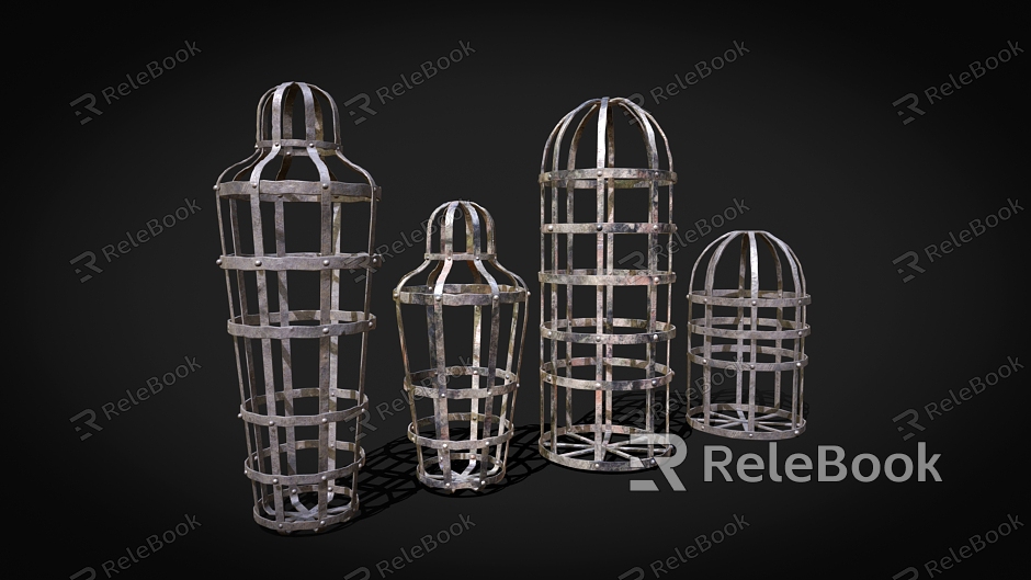 Medieval Iron Cage Birdcage model