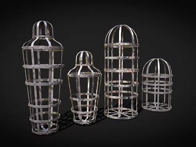 Industrial Equipment With Metal Frame Grid Structures And Various Sizes 3d model Industrial Equipment With Metal Frame Grid Structures And Various Sizes 3d model