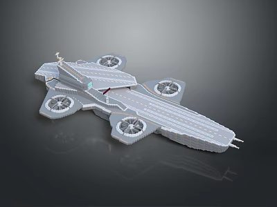 Fighter Jet 3D Model with Streamlined Design Multiple Engines and Gray Metallic Texture 3d model