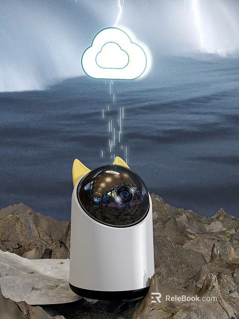 Effective Projection Monitoring Device With Modern Design And Clear Surveillance Projection Lines 3d model 
