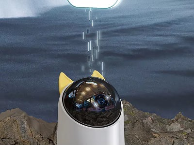 Effective Projection Monitoring Device With Modern Design And Clear Surveillance Projection Lines 3d model