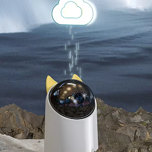 Monitor mountain terrain for rain 3d model