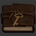 Modern diary book 3d model