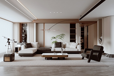 modern living room 3d model