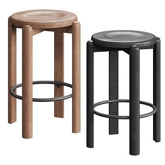 Quiet Wind Bar Stool Collection 3d model