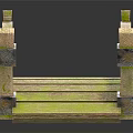 Traditional Wooden Arch Bridge With Railings Steps And Stone Garden Accents