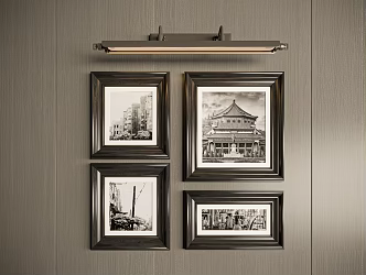 Modern Light Luxury Hanging Painting Hanging Painting Advanced Hanging Painting Retro Hanging Painting Retro Style Advanced Hanging Painting Antique Style Decorative Painting 3d model