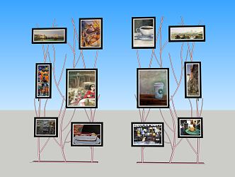 Modern photo wall 3d model