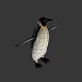 Emperor Penguin With Yellow Neck Black White Plumage And Spread Wings